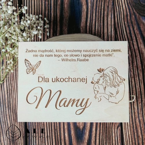 Drewniana skrzynka wspomnień na Dzień Mamy
