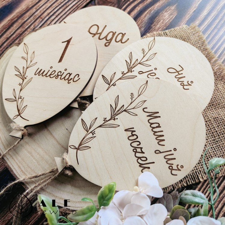 Tabliczki do zdjęć dziecka