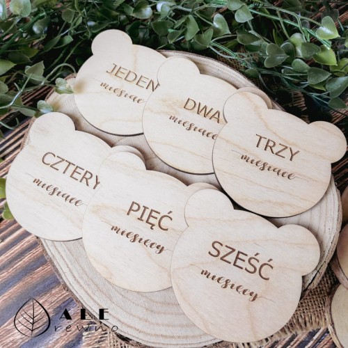 Drewniane tabliczki do zdjęć dziecka personalizowane