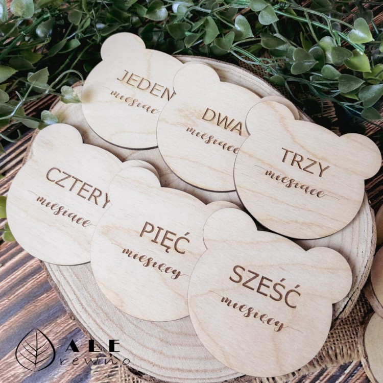 Drewniane tabliczki do zdjęć dziecka personalizowane