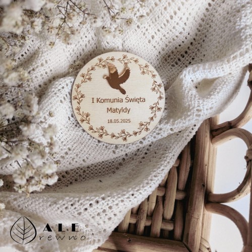 Podziękowanie dla gości komunijnych gołąb