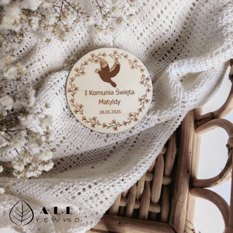 Podziękowanie dla gości komunijnych gołąb