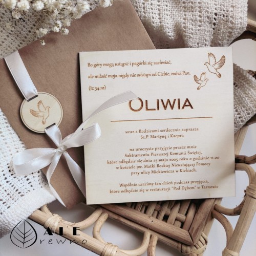 Zaproszenie na Komunię Świętą personalizowane