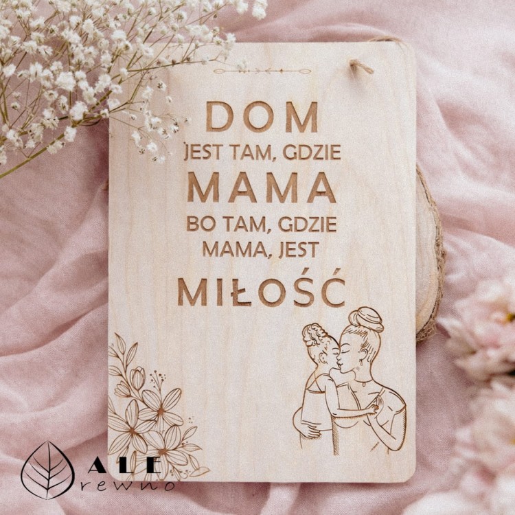 Drewniana tabliczka prezent na Dzień Mamy