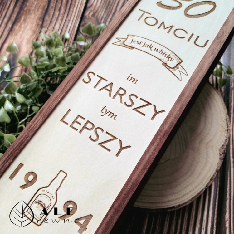 Skrzynka na whisky brązowa