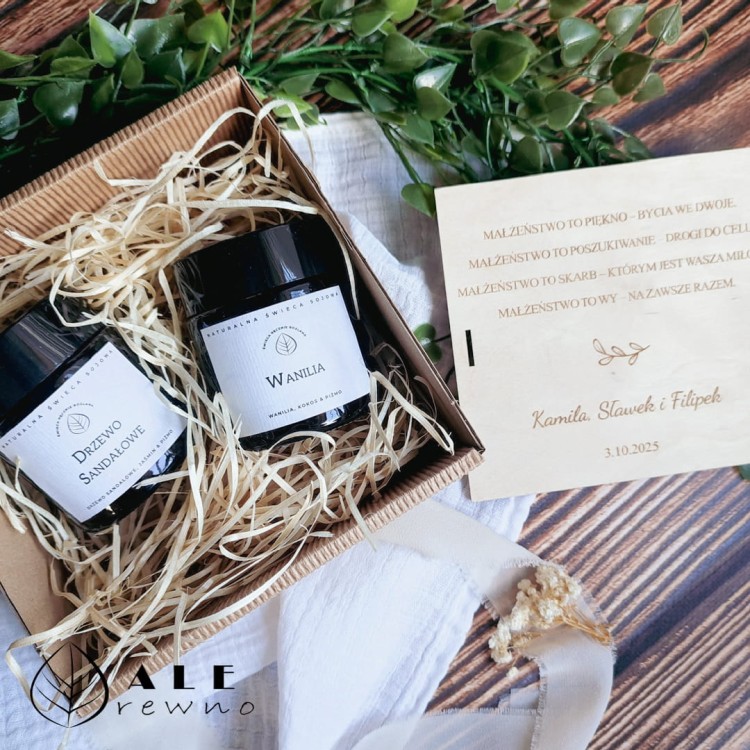 Zestaw świec zapachowych na ślub