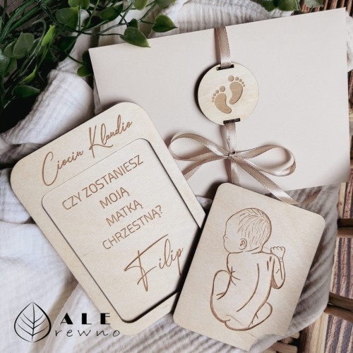 Kartka z pytaniem o bycie chrzestnym