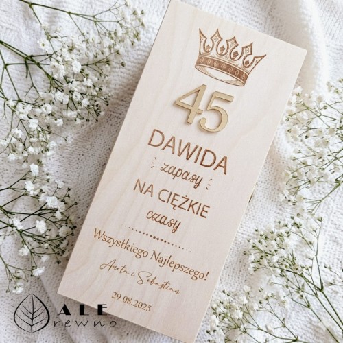 Skrzynka drewniana prezent urodzinowy